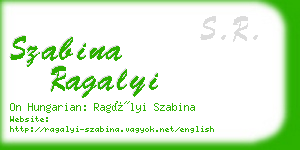 szabina ragalyi business card